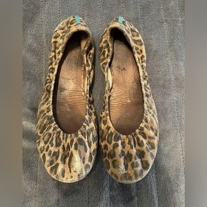 Tieks by Gavriell Leopard Print Leather Ballet Flats Women Size 9